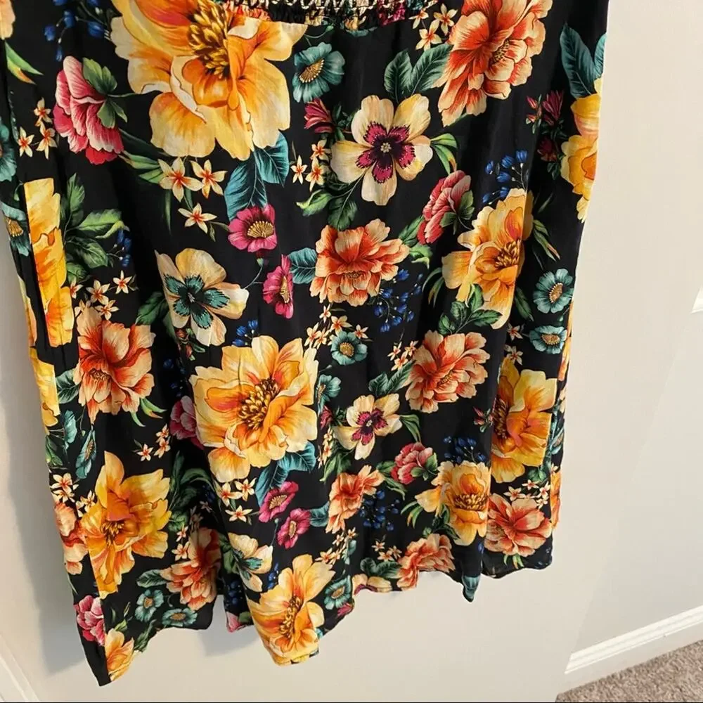 Farm Rio Anthropologie Smocked Floral Mini Dress SP - Picture 10 of 15